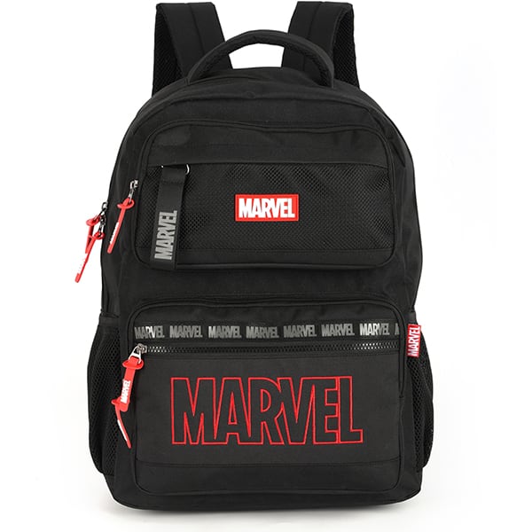 Mochila escolar em poliéster, Avengers, Preto, MJ47727AG, Luxcel - PT 1 UN