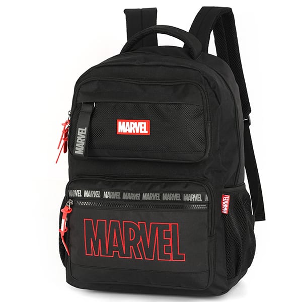 Mochila escolar em poliéster, Avengers, Preto, MJ47727AG, Luxcel - PT 1 UN