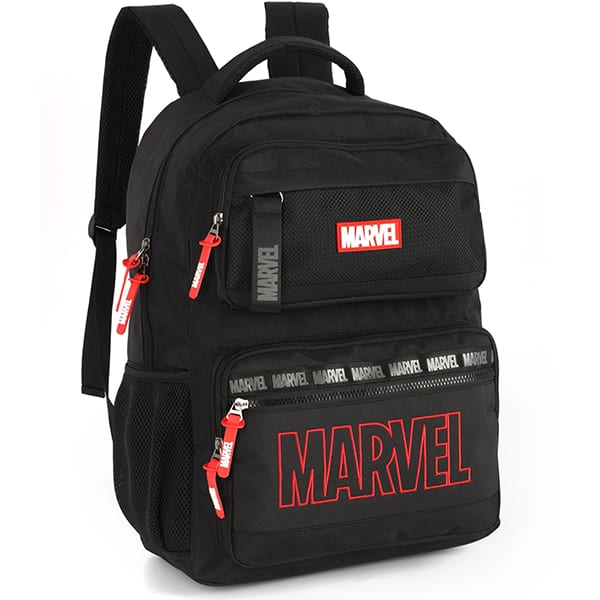 Mochila escolar em poliéster, Avengers, Preto, MJ47727AG, Luxcel - PT 1 UN