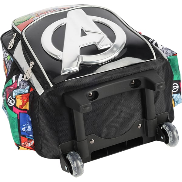 Mochila escolar com rodas, Avengers, Preto, IC41662AG, Luxcel - PT 1 UN