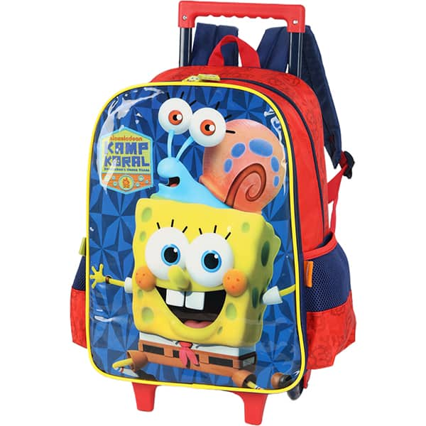 Mochila Escolar com Rodinhas Bob Esponja IC41785BE Luxcel PT 1 UN