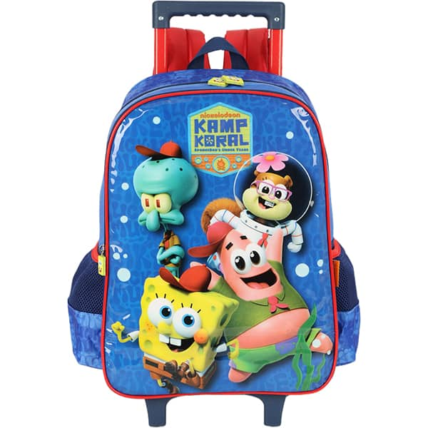 Mochila Escolar com Rodinhas Bob Esponja, IC41785BE, Luxcel - PT 1 UN