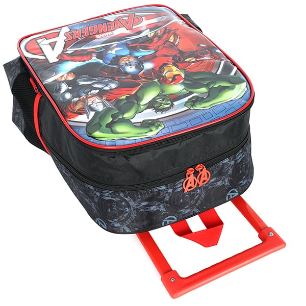 Mochila escolar com rodas, Avengers, Preto, IC41592AG, Luxcel - PT 1 UN