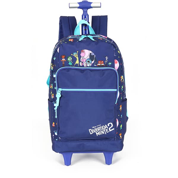 Mochila Escolar Infantil de Rodinhas, Divertidamente Disney, MC47757DM, Luxcel - PT 1 UN