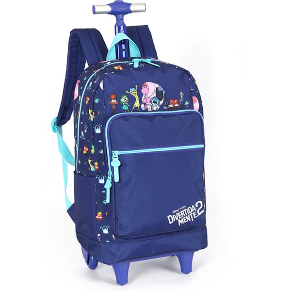 Mochila Escolar Infantil de Rodinhas, Divertidamente Disney, MC47757DM, Luxcel - PT 1 UN