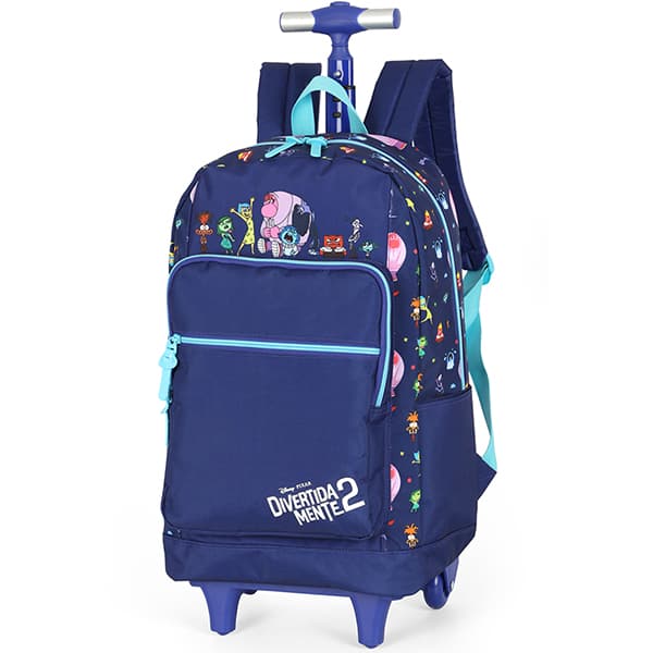 Mochila Escolar Infantil de Rodinhas, Divertidamente Disney, MC47757DM, Luxcel - PT 1 UN