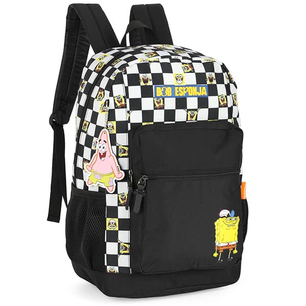 Mochila Escolar Bob Esponja MS47754BE Luxcel - PT 1 UN