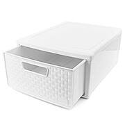 Gaveteiro modular rattan, Branco, 254/B, Nitronplast - PT 1 UN Gaveteiro modular rattan, Branco, 254/B, Nitronplast - PT 1 UN