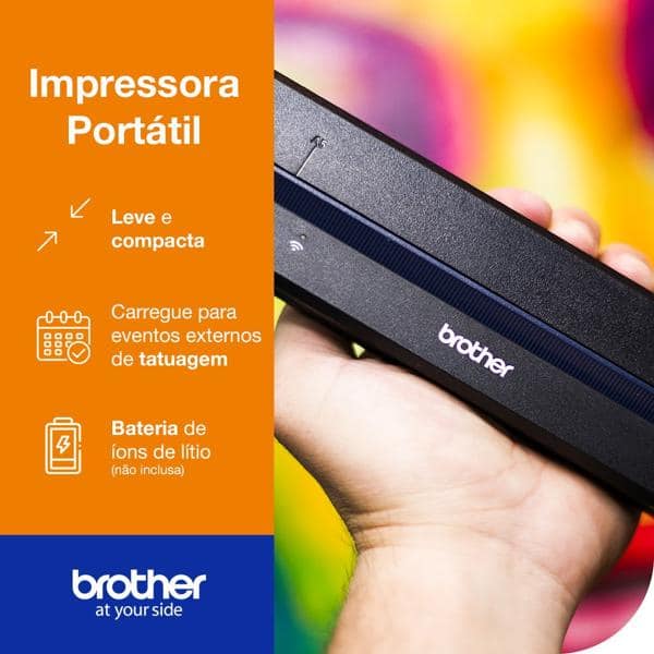 Impressora Térmica Portátil PJ773, Wi-fi, Conexão USB - Brother CX 1 UN