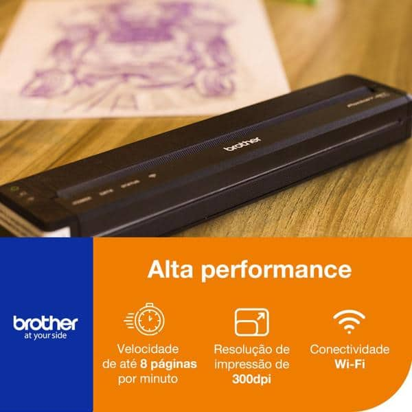 Impressora Térmica Portátil PJ773, Wi-fi, Conexão USB - Brother CX 1 UN