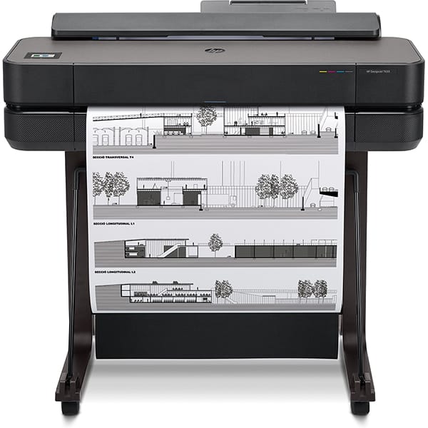 Impressora Plotter DesignJet T650 24" com suporte, Wi-fi, Conexão Ethernet, Bivolt, 5HB08D, HP CX 1 UN