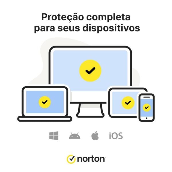 Norton Antivírus Security Gamer 3 dispositivos, Licença 12 meses, Digital para Download, NortonLifeLock - 1 UN