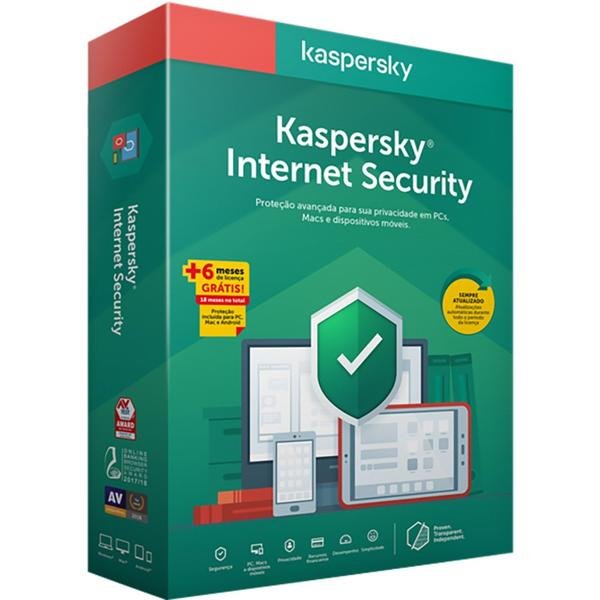 Kaspersky Antivírus Internet Security para 3 dispositivos 18 meses PT 1 UN
