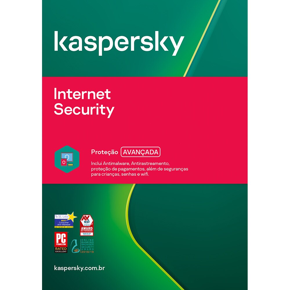 Kaspersky Antivírus Security 3 dispositivos, Licença 12 meses