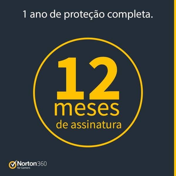 Norton Antivírus Security Gamer 3 dispositivos, Licença 12 meses,  Digital para Download, NortonLifeLock 1 UN