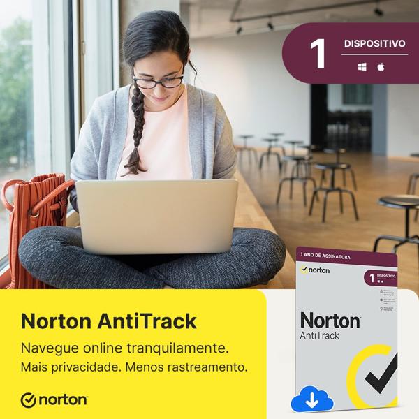 Norton Security Anti Track, 1 dispositivo, 12 meses, 21430307, Nortonlifelock - 1 UN