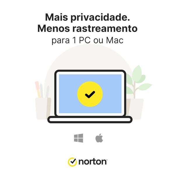 Norton Security Anti Track, 1 dispositivo, 12 meses, 21430307, Nortonlifelock - 1 UN