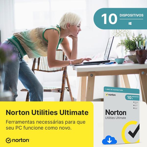 Norton Security Utilities Ultimate, 10 dispositivos, 12 meses, 21430243, Nortonlifelock - 1 UN