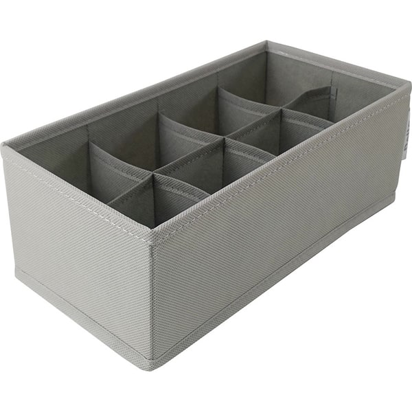 Colmeia organizadora TNT flexível com 8 divisórias, 28 x 14 x 10cm, Cinza, Dello - CX 1 UN Colmeia organizadora TNT flexível com 8 divisórias, 28 x 14 x 10cm, Cinza, Dello - CX 1 UN