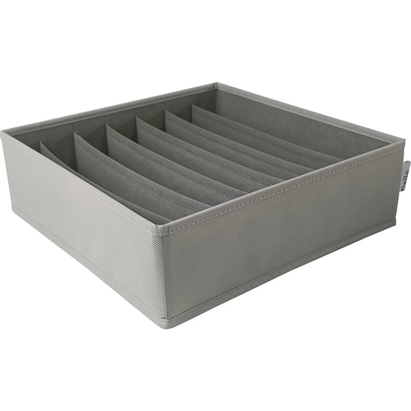 Colmeia organizadora TNT flexível com 7 divisórias, 32 x 32 x 10cm, Cinza, Dello - CX 1 UN