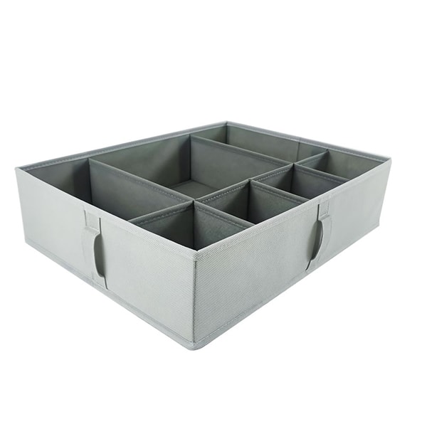 Colmeia organizadora TNT flexível com 7 divisórias, 44 x 34 x 11cm, Cinza, Dello - CX 1 UN Colmeia organizadora TNT flexível com 7 divisórias, 44 x 34 x 11cm, Cinza, Dello - CX 1 UN