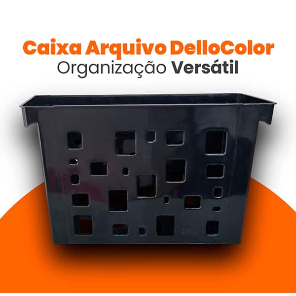 Arquivo estreito p/pastas suspensas preta 0329.P.000 Dello PT 1 UN