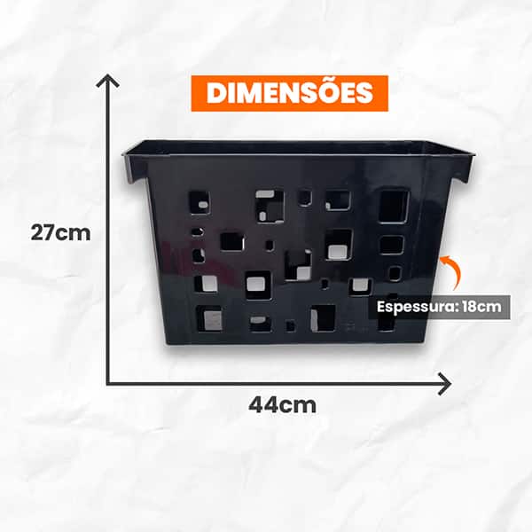 Arquivo estreito p/pastas suspensas preta 0329.P.000 Dello PT 1 UN