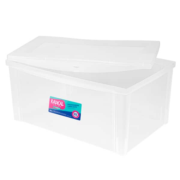 Caixa organizadora larga alta cristal 65L 22201 Ordene PT 1 UN