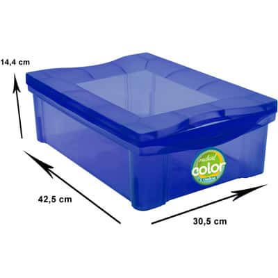 Caixa organizadora média azul 13,5L 21021 Ordene PT 1 UN