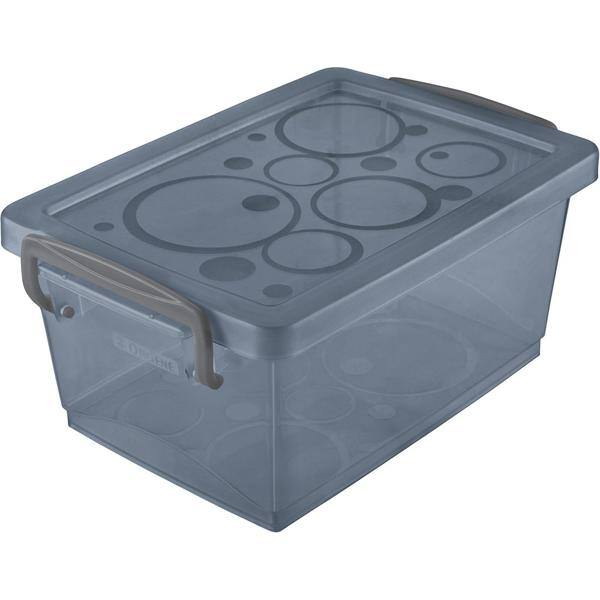 Caixa organizadora c/trava cinza 1,5L OR80259N Ordene PT 1 UN