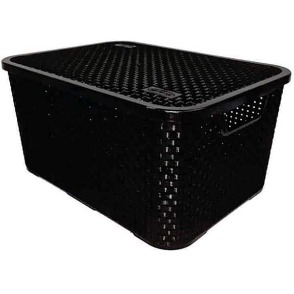 Caixa organizadora c/ alças Rattan preto 4L 062P Nitron PT 1 UN