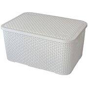 Caixa organizadora c/alças Rattan branco 4L 062 Nitron PT 1 UN Caixa organizadora c/alças Rattan branco 4L 062 Nitron PT 1 UN