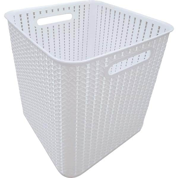 Caixa organizadora Rattan, Branco, 16,5L, OR31-02, São Bernardo - PT 1 UN