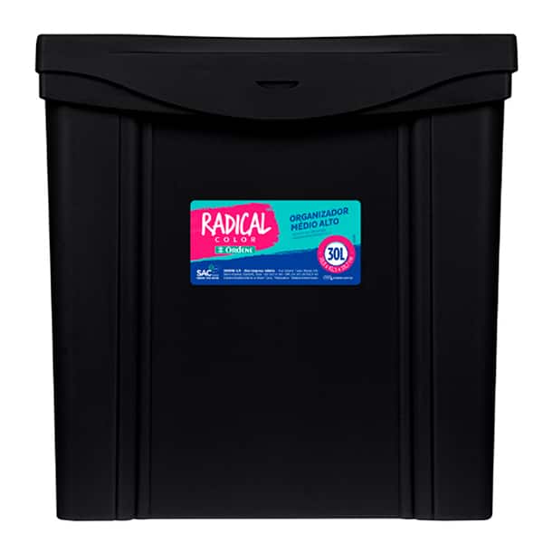 Caixa organizadora preta média 30L OR21259N Ordene PT 1 UN