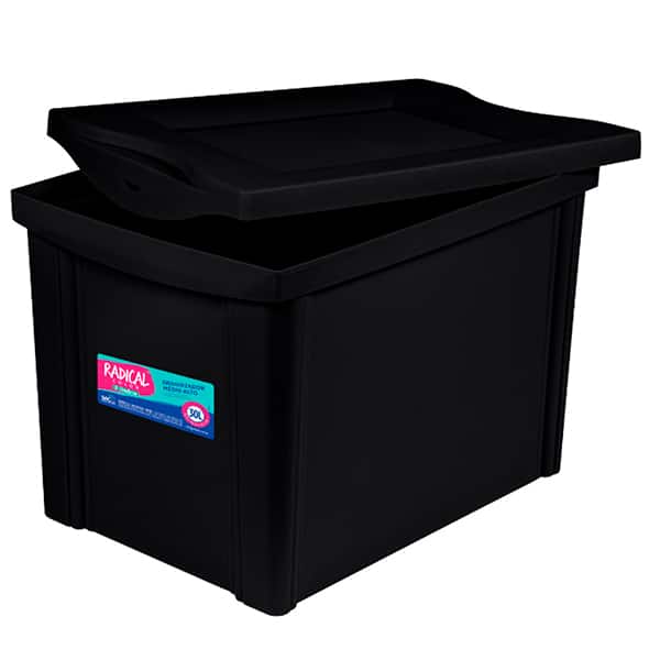 Caixa organizadora preta média 30L OR21259N Ordene PT 1 UN