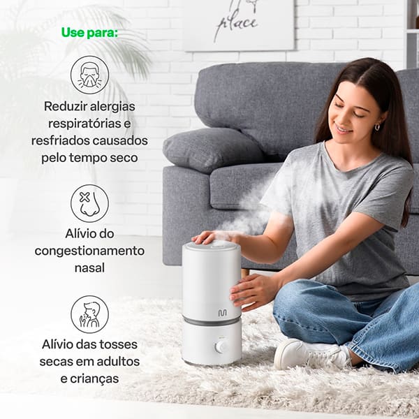 Umidificador de ambiente 1,8L bivolt Easy Air HC290 Multilaser CX 1 UN Umidificador de ambiente 1,8L bivolt Easy Air HC290 Multilaser CX 1 UN