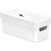 Caixa Organizadora Pequena, com Tampa e Alças, 2,3L, Branco, Nitron - CX 1 UN Caixa Organizadora Pequena, com Tampa e Alças, 2,3L, Branco, Nitron - CX 1 UN
