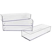 Caixa organizadora modular cristal, kit com 4 peças, 10420016, Maxcril - PT 4 UN