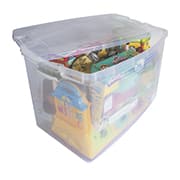 Caixa organizadora com trava 60 litros, transparente, OR23-01, São Bernardo - PT 1 UN