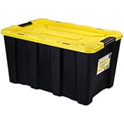 Caixa organizadora de Alta resistência com Trava, 25L, Preta, Dello - CX 1 UN Caixa organizadora de Alta resistência com Trava, 25L, Preta, Dello - CX 1 UN