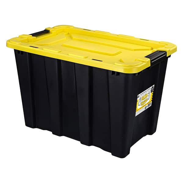 Caixa organizadora de Alta resistência com Trava, 55L, Preta, Dello - CX 1 UN Caixa organizadora de Alta resistência com Trava, 55L, Preta, Dello - CX 1 UN