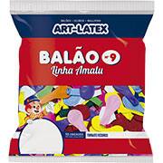 Balão redondo n.9, liso, sortido, Art-latex - PT 50 UN Balão redondo n.9, liso, sortido, Art-latex - PT 50 UN