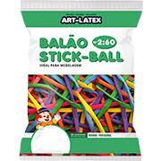 Bexiga stick ball, Sortido, 11602, Art-latex - PT 50 UN Bexiga stick ball, Sortido, 11602, Art-latex - PT 50 UN
