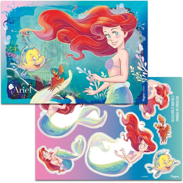 Kit Decorativo para Festas Ariel, A Pequena Sereia, Regina Festas - PT 1 UN