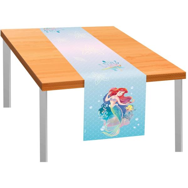 Toalha de Mesa Infantil Trilho, A Pequena Sereia, 40cm x 200cm, Regina Festas - PT 1 UN