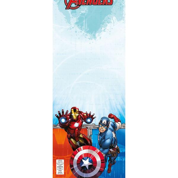 Toalha de Mesa Infantil Trilho, Vingadores Avengers Marvel, 40cm x 200cm, Regina Festas - PT 1 UN