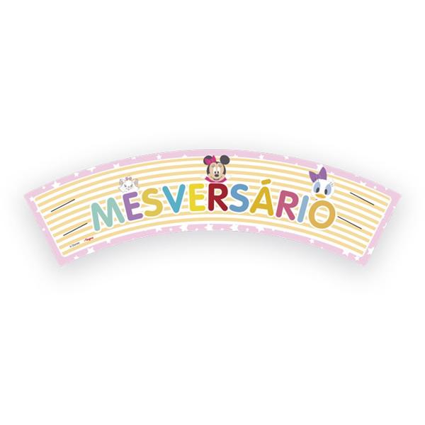 Topo de Bolo Infantil Mesversário Disney, Regina Festas - 1 UN