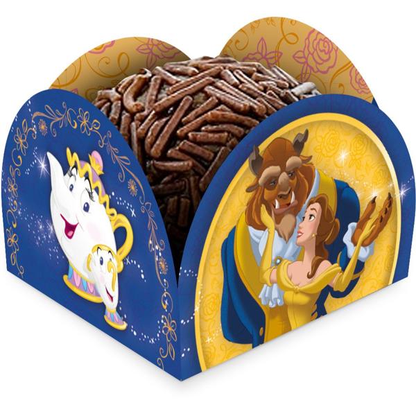 Porta-forminhas Disney, A Bela e A Fera, Regina Festas - PT 50 UN