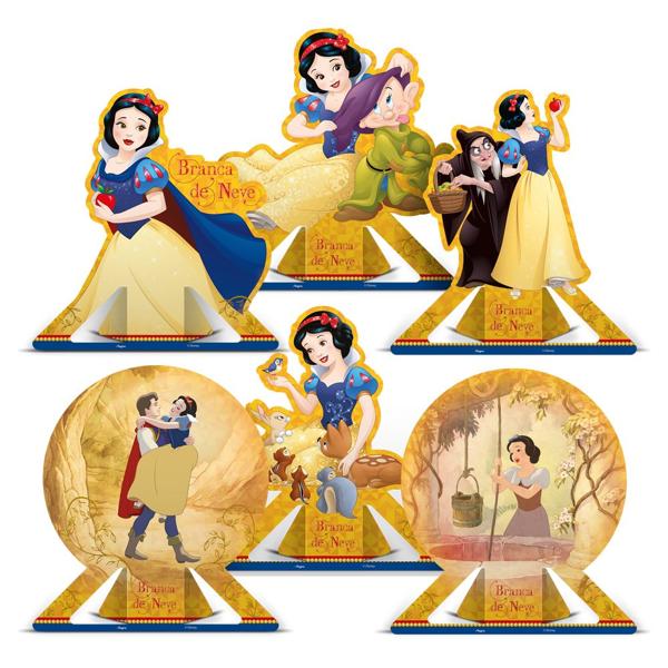 Decoração de Mesa Infantil, Branca de Neve, Regina Festas - PT 6 UN