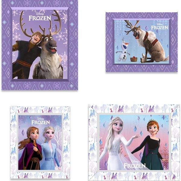 Quadro Decorativo Frozen, Regina Festas - PT 4 UN